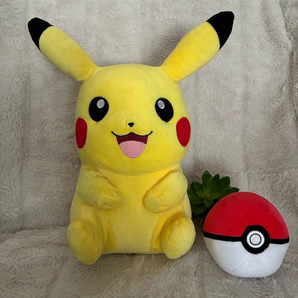 Pokémon Pikachu Plush 14 Inch Soft Plush Poke Ball